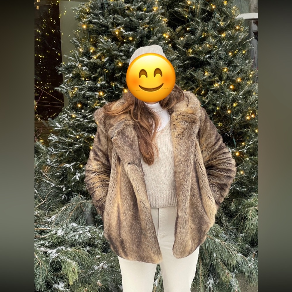 Zara faux fur coat
